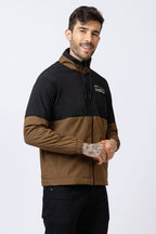 Men's colorblock jacket -Black & Brown