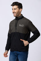 Men's colorblock jacket - Green & Black
