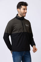 Men's colorblock jacket - Green & Black