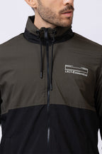 Men's colorblock jacket - Green & Black