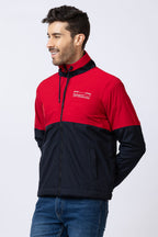 Lexcot Men's Red & Black Colorblock Windcheater Jacket left View