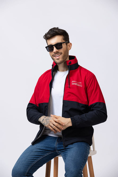 Men’s Colorblock Jacket - Red & Blue
