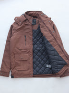 Cargo pocket winter jacket for men's
