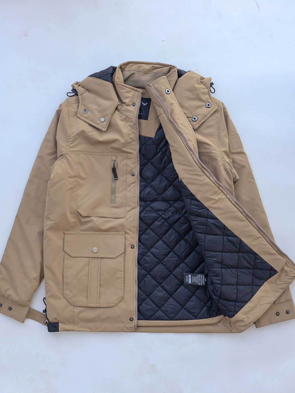 Cargo pocket winter jacket for men's