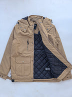Cargo pocket winter jacket for men's