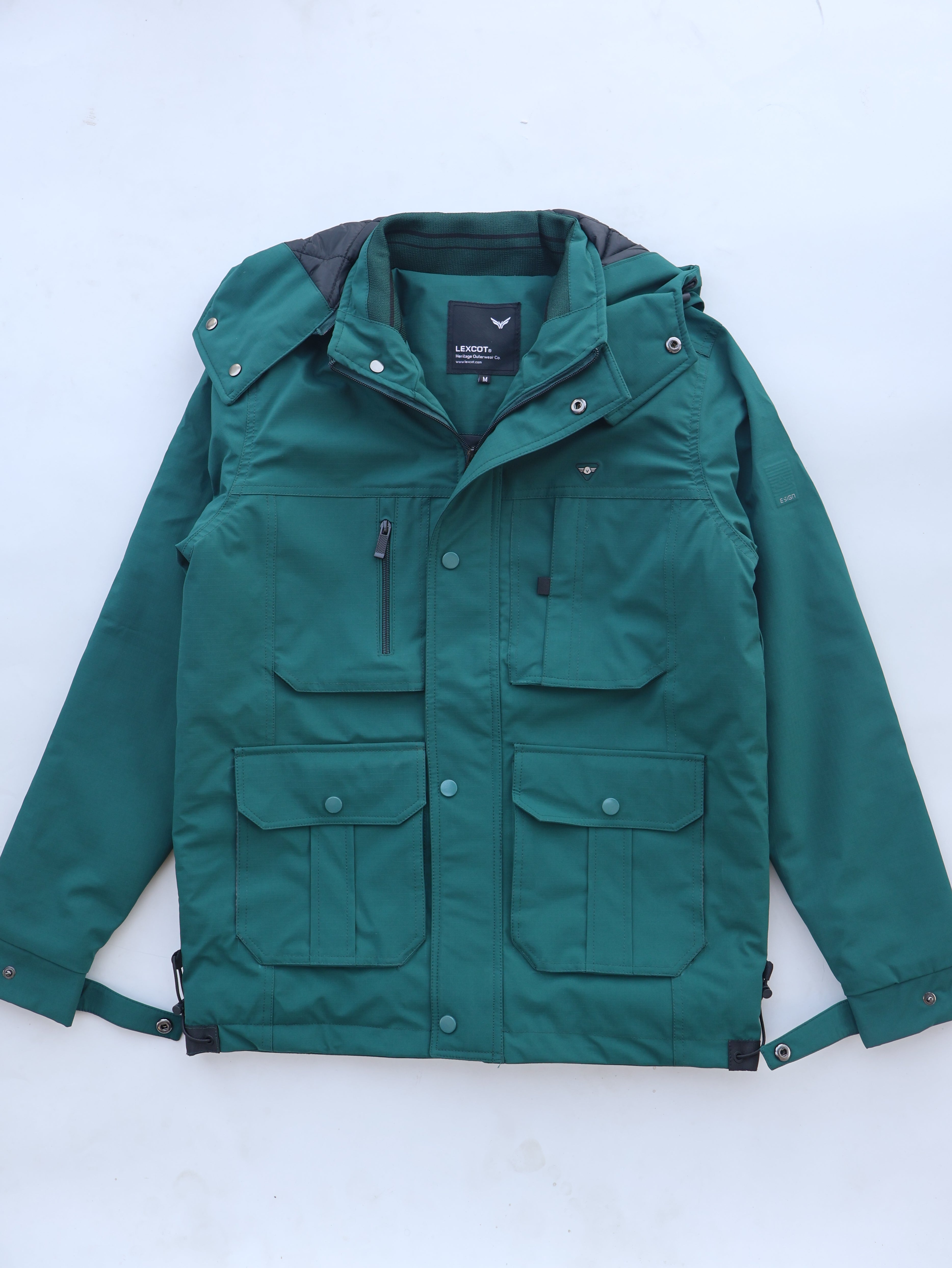 Cargo pocket winter jacket for men's