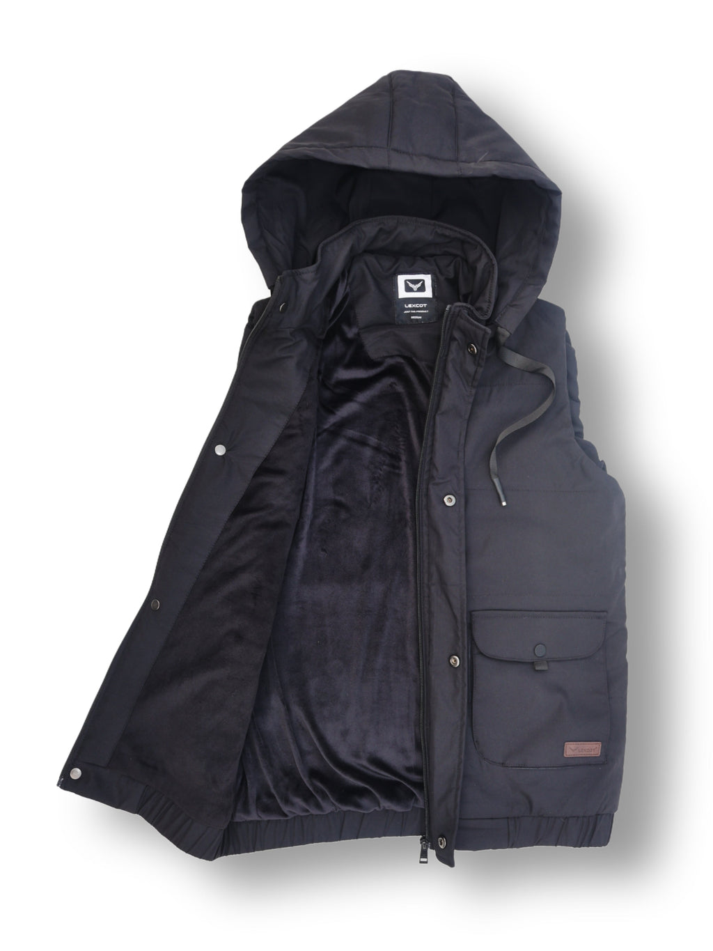 hooded sleevleess jacket for men Lexcot