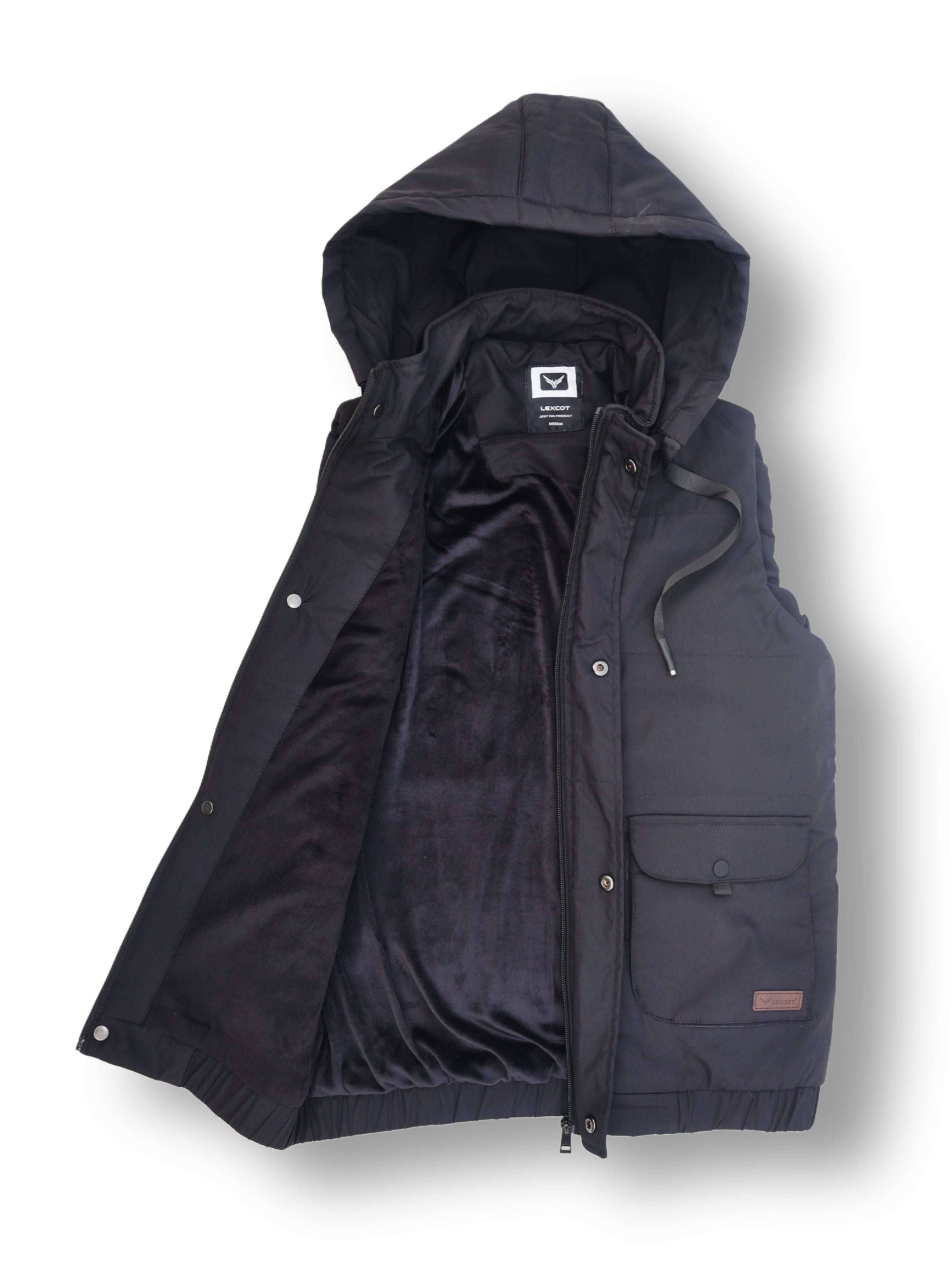 hooded sleevleess jacket for men Lexcot