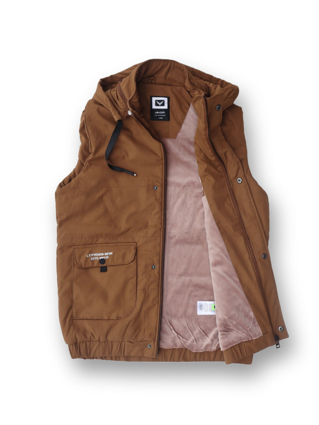 hooded sleevleess jacket for men Lexcot