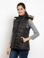 women's Sleeveless Jacket - Black