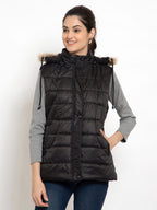 women's Sleeveless Jacket - Black
