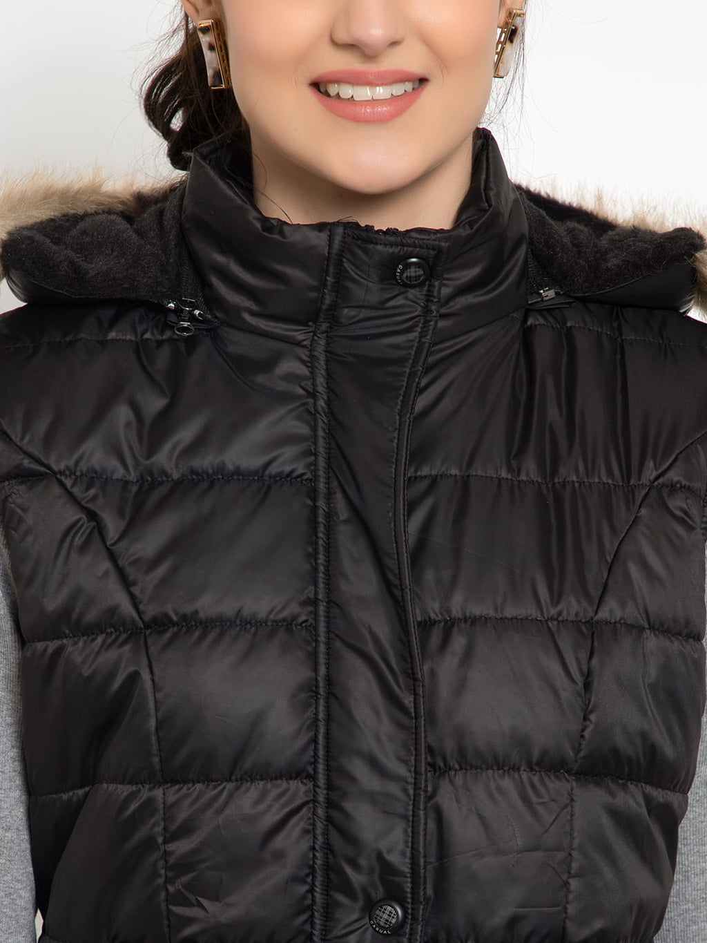 women's Sleeveless Jacket - Black