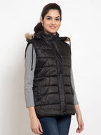 women's Sleeveless Jacket - Black
