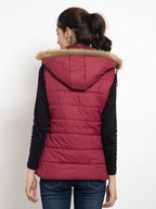 Women's Sleeveless jacket - Mahroon