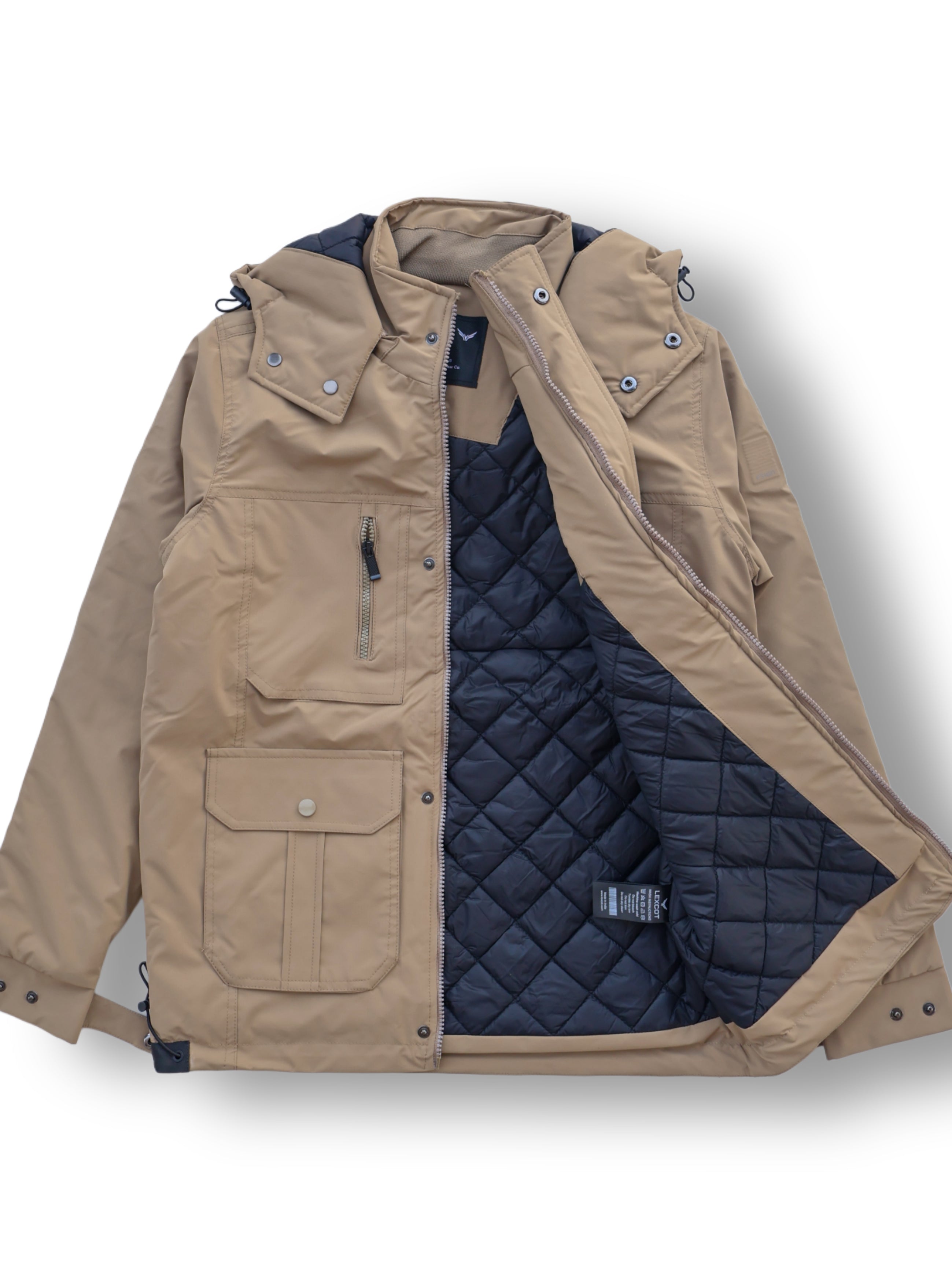Cargo pocket winter jacket for men's Lexcot