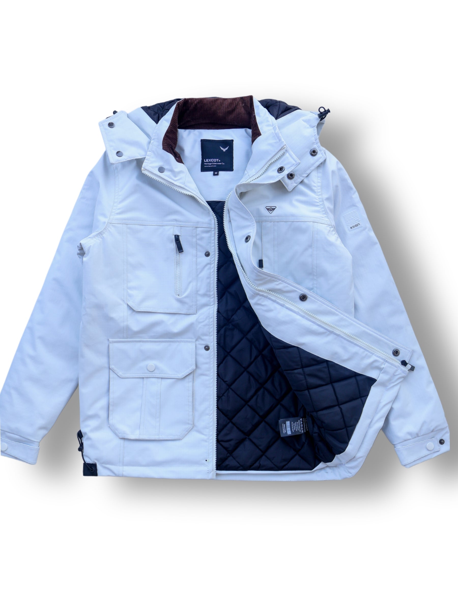 Cargo pocket winter jacket for men's Lexcot