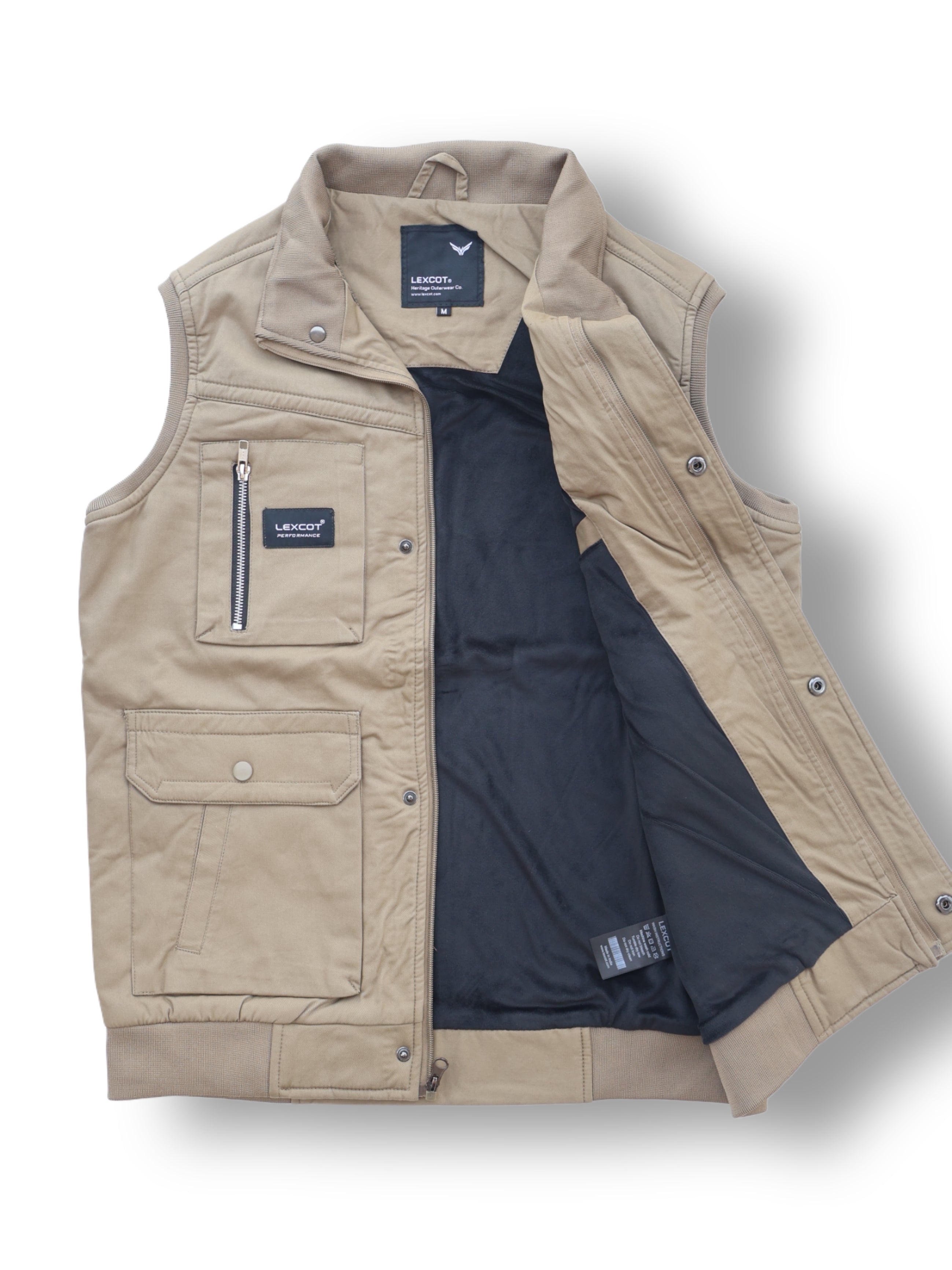 SLEEVELESS CARGO POCKET WINTER JACKET FOR MEN'S Lexcot