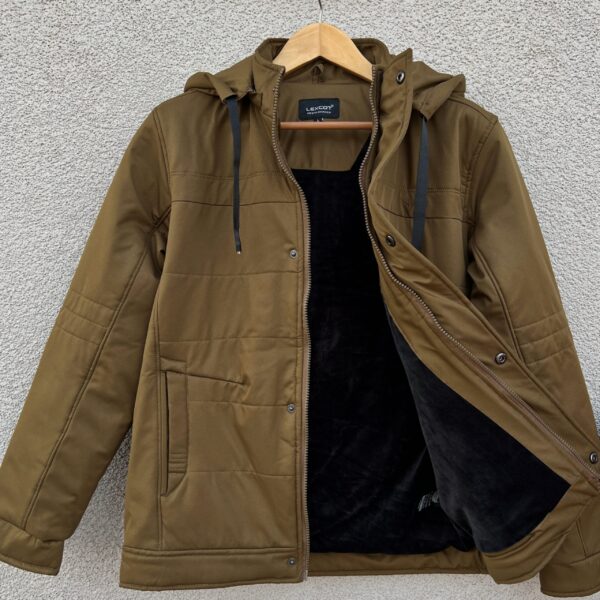 Men’s F/S detachable Hooded Jacket – Brown