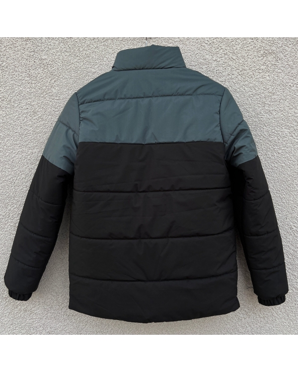 Men’s Puffer Jacket – Dual Tone Teal Grey & Black