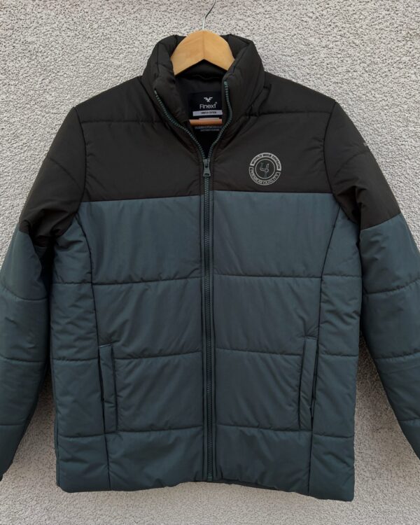 Men’s Puffer Jacket – Dual Tone – Olive & Teal grey