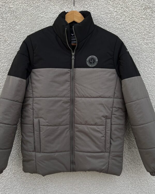 Men’s Puffer Jacket – Dual Tone – Black & Grey
