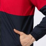 Lexcot Men's Red & Black Colorblock Windcheater Jacket pocket View