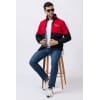 Lexcot Men's Red & Black Colorblock Windcheater Jacket Front View