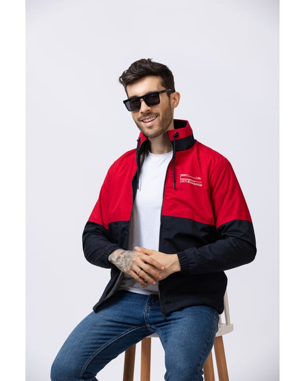Men’s Colorblock Jacket – Red & Blue