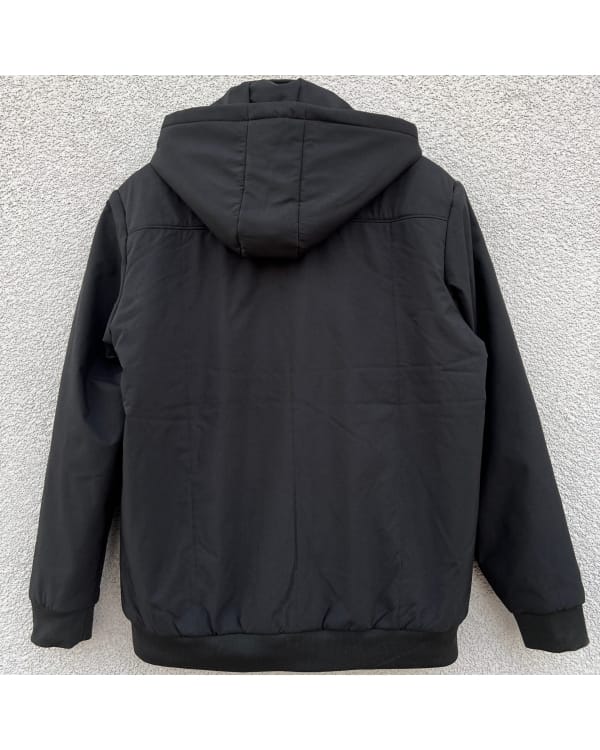 Big size mens hooded jacket – Black