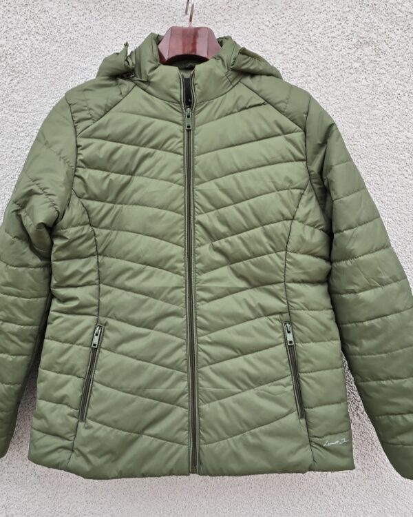 Women Puffer Jacket with Detachable Hood – OLIVE