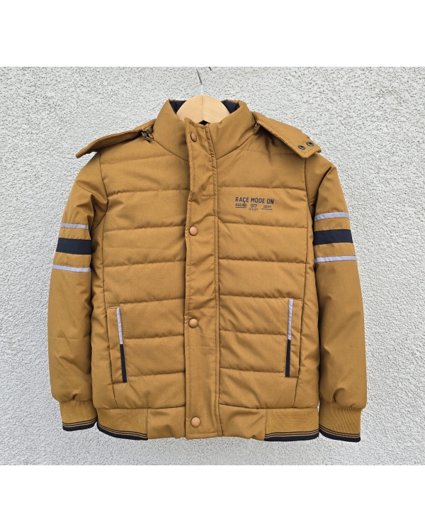 Kid Boys TPU fabric Puffer Jacket – MUSTARD