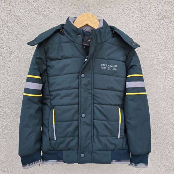 Kid Boys TPU fabric Puffer Jacket – BOTTLE GREEN