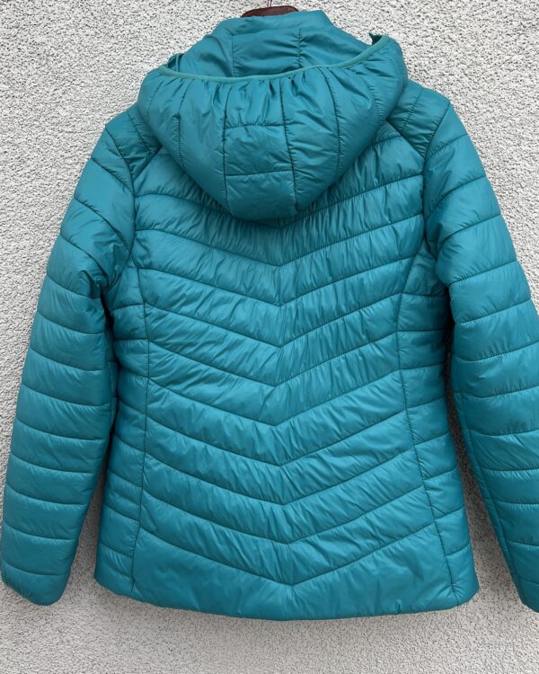 Women Puffer Jacket with Detachable Hood – TEAL BLUE