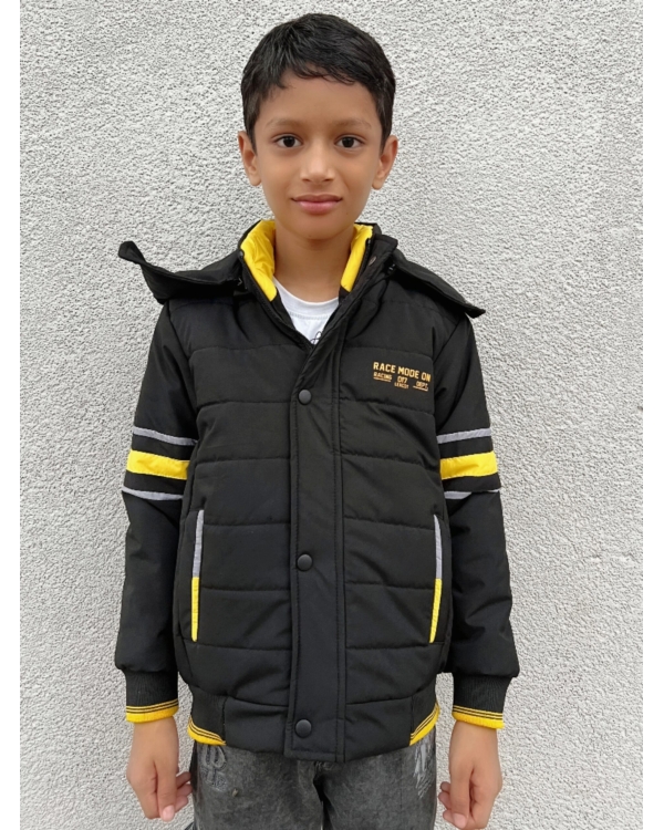 Kid Boys TPU fabric Puffer Jacket – BLACK